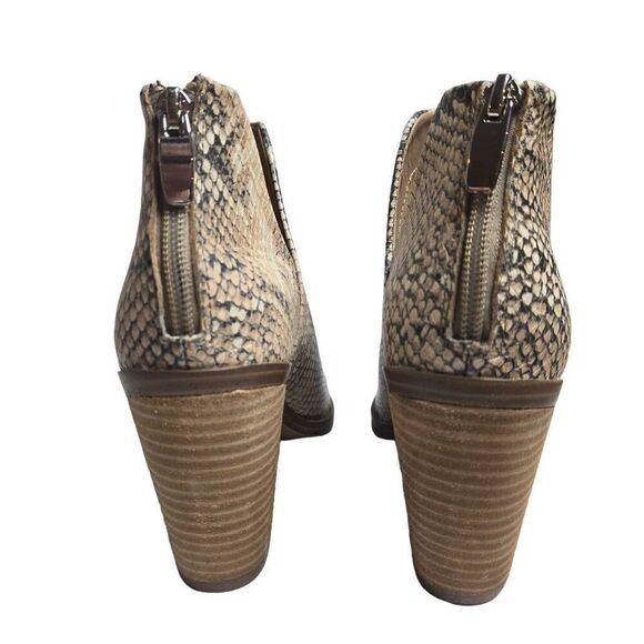 Steve Madden Camryn Ankle Boot Tan Snake Print Size 8 - Picture 6 of 12